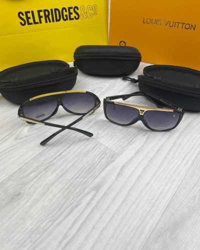 Louis Vuitton Sunglass with Monogram Gold Bar Louis Vuitton Sunglass with Monogram Gold Bar