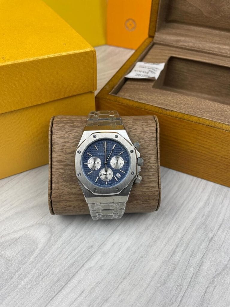 Audemars Watch Silver with box & paper work