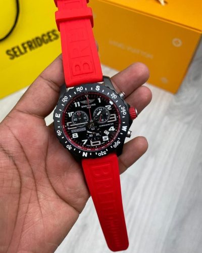 Breitling Watches with Red Rubber Strap Breitling Watches with Red Rubber Strap