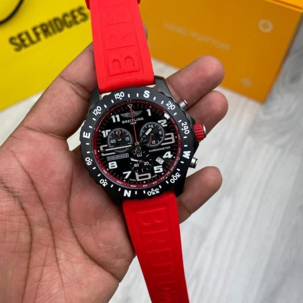 Breitling Watches with Red Rubber Strap