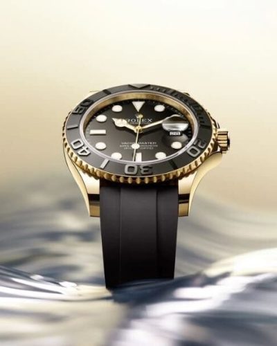 Rolex Yacht Master Watch Gold & Black