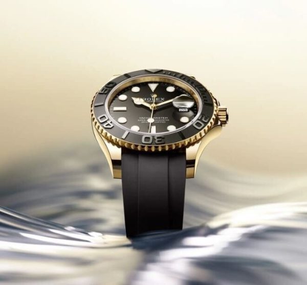 Rolex Yacht Master Watch Gold & Black