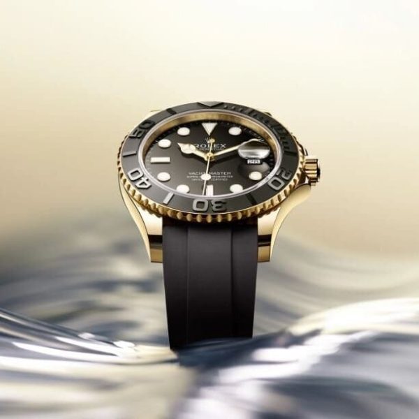 Rolex Yacht Master Watch Gold & Black