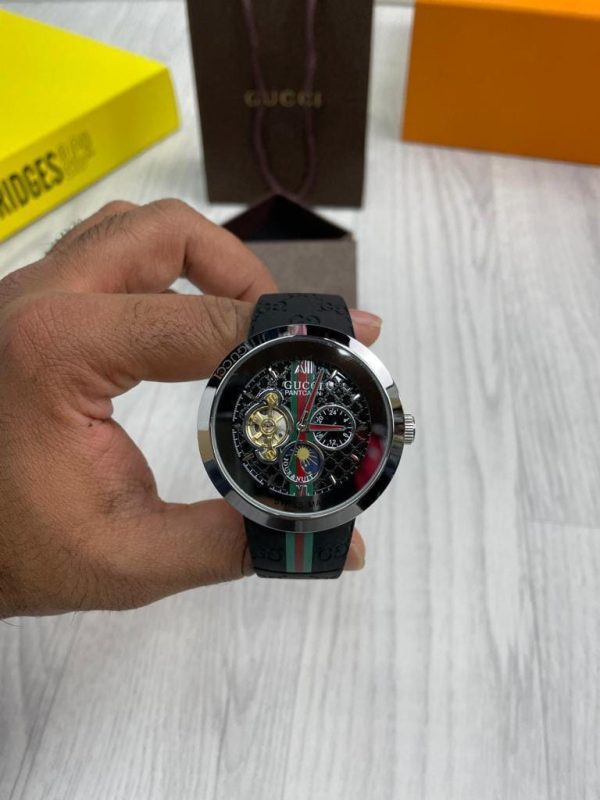 Gucci Pantcaon Automatic Watch Comes With Box For Men Silver Gucci Pantcaon Automatic Watch Comes With Box For Men Silver