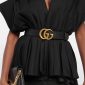 Gucci Black Belt Sale Womens with Golden Monogram comes with Box & DustBag