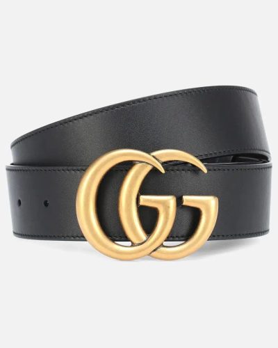 Gucci Black Belt Sale Womens with Golden Monogram comes with Box & DustBag