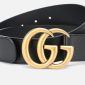 Gucci Black Belt Sale Womens with Golden Monogram comes with Box & DustBag