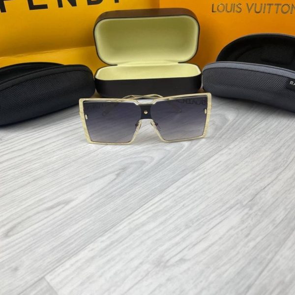Chanel Gold Metal delicate Sunglasses in Pale Purple and Green iconic lenses