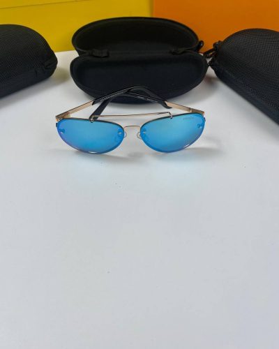 Prada Sleek Design Frame Blue Sunglasses