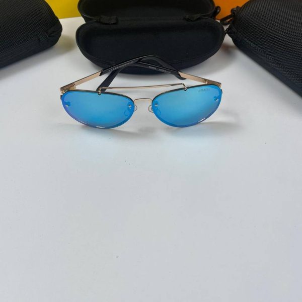 Prada Sleek Design Frame Blue Sunglasses