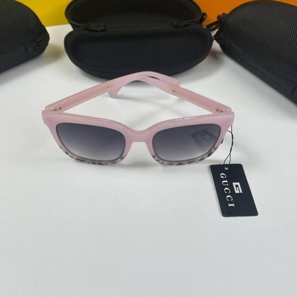 Gucci Rectangular Frame Pink Eyewear
