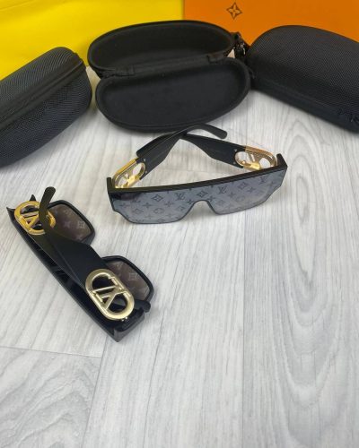 Louis Vuitton Black Curved Frame with Golden Logo