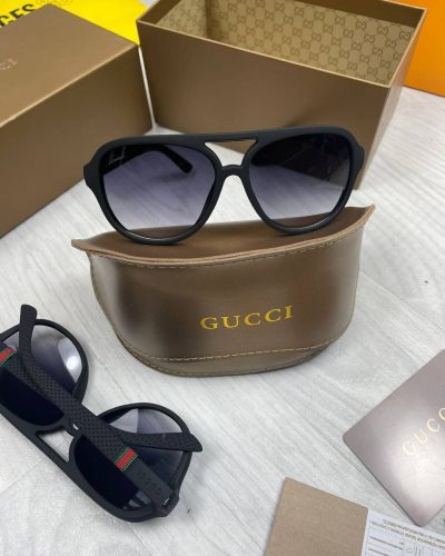 Gucci Black Aviator Glasess Men Comes With Box and Full Packaging