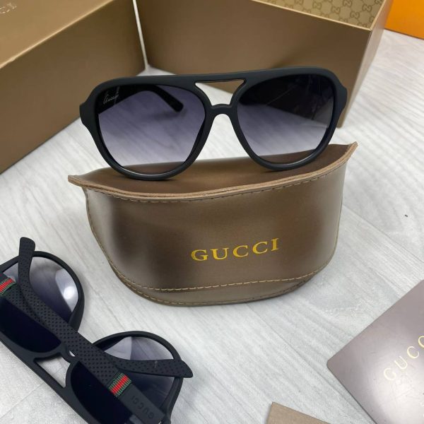 Gucci Black Aviator Glasess Men Comes With Box and Full Packaging