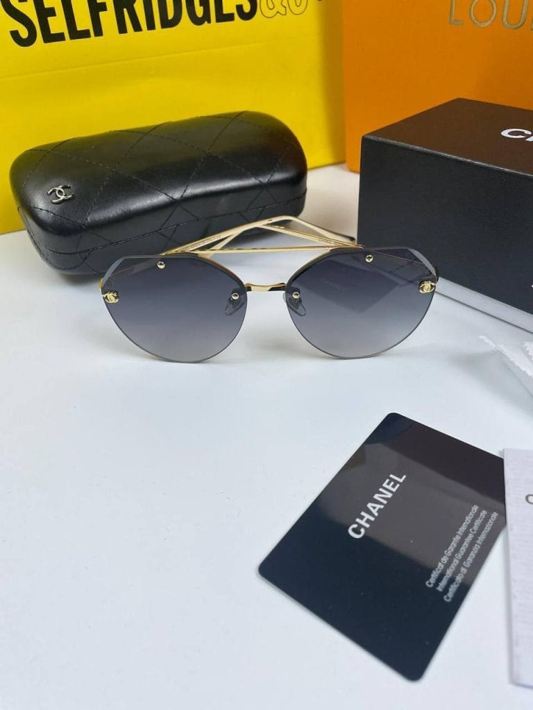 Chanel Frameless Curved Round Lens Eyewaer