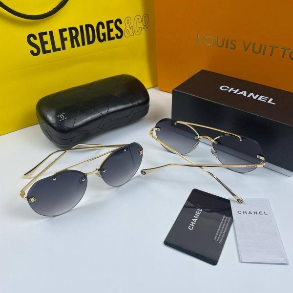 Chanel Frameless Curved Round Lens Eyewaer