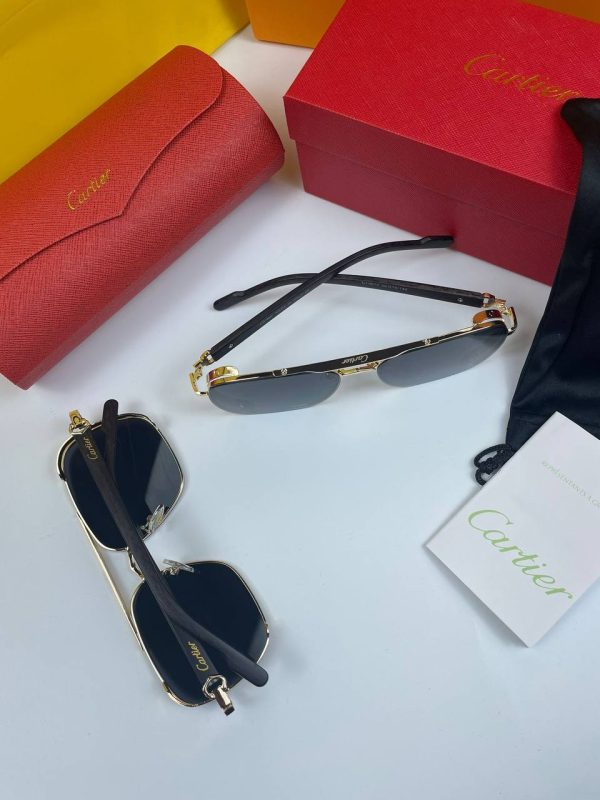 Carteir Rectangular Metal Frame Sunglasses in 2 Colors Carteir Rectangular Metal Frame Sunglasses in 2 Colors