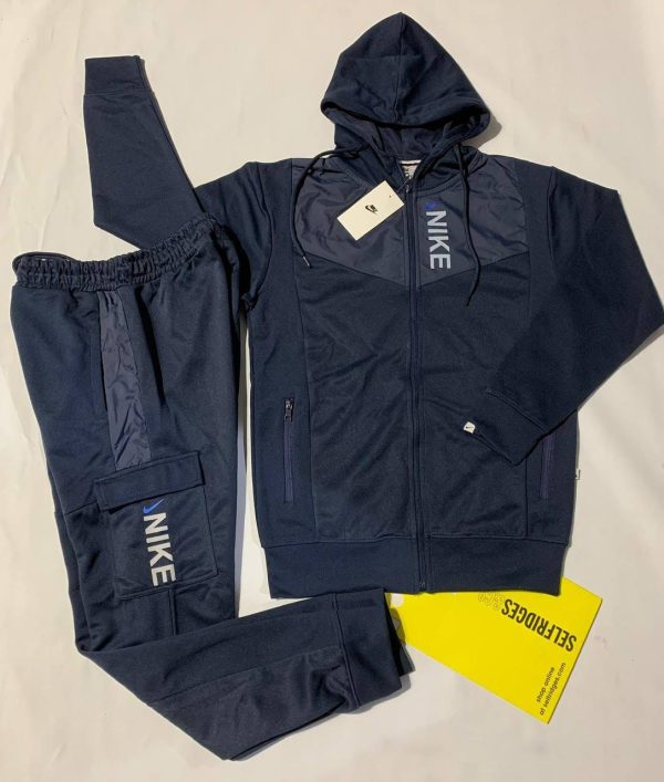 Nike Logo Printed Tracksuit with Hoodie in navy blue Color Nike Logo Printed Tracksuit with Hoodie in navy blue Color