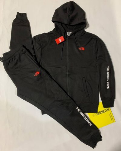 The North Face Comfortable Tracksuit in black color with Hoodie