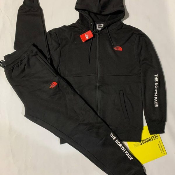 The North Face Comfortable Tracksuit in black color with Hoodie