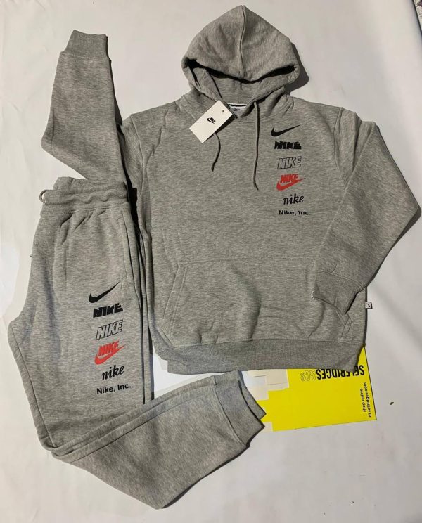 Nike Grey Tracksuit with Pullover Hoodie