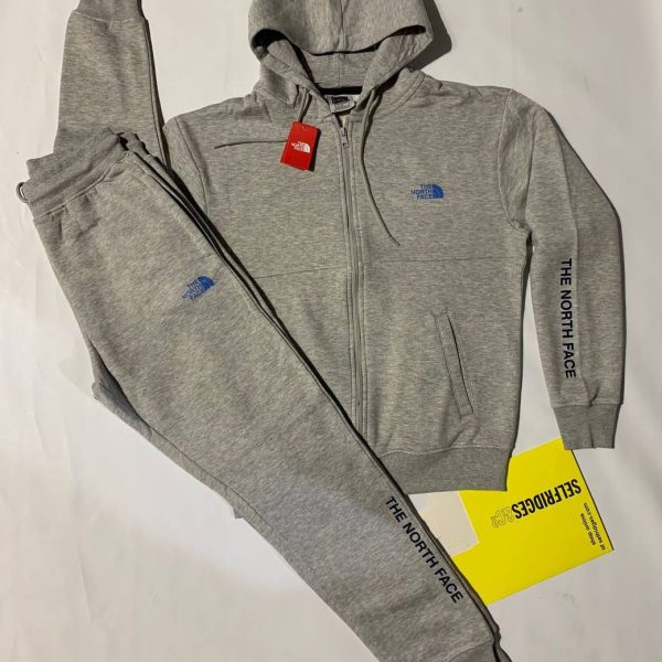 The North Face Comfortable Tracksuit in grey colorswith Hoodie