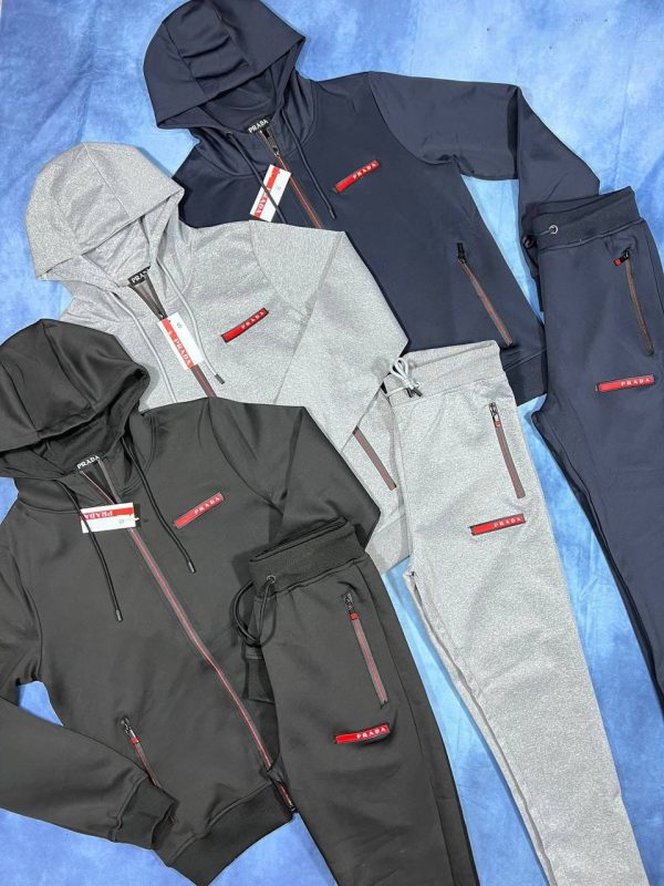 Prada Zipper Tracksuit with Hoodie in 3 Colors Prada Zipper Tracksuit with Hoodie in 3 Colors