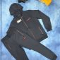 Prada Zipper Tracksuit with Hoodie in navy blue Color
