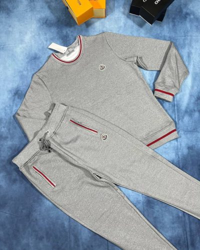Moncler Tracksuit in grey color