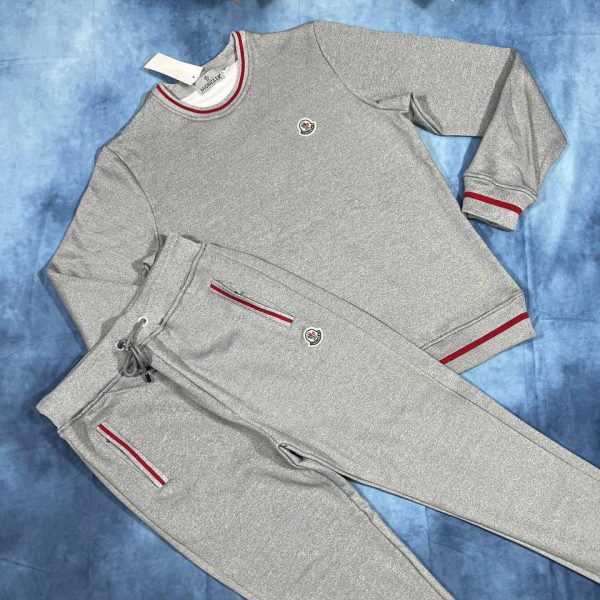 Moncler Tracksuit in grey color