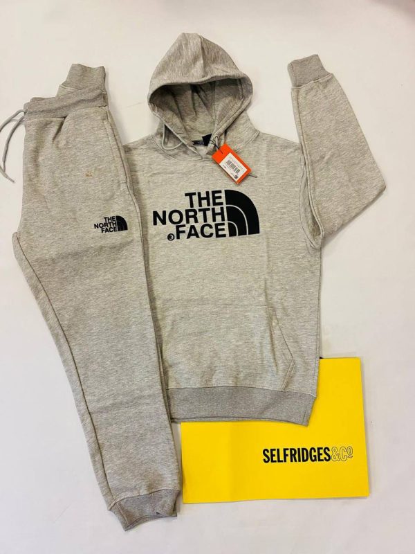 The North Face Tracksuit with Hoodie in grey Color The North Face Tracksuit with Hoodie in grey Color