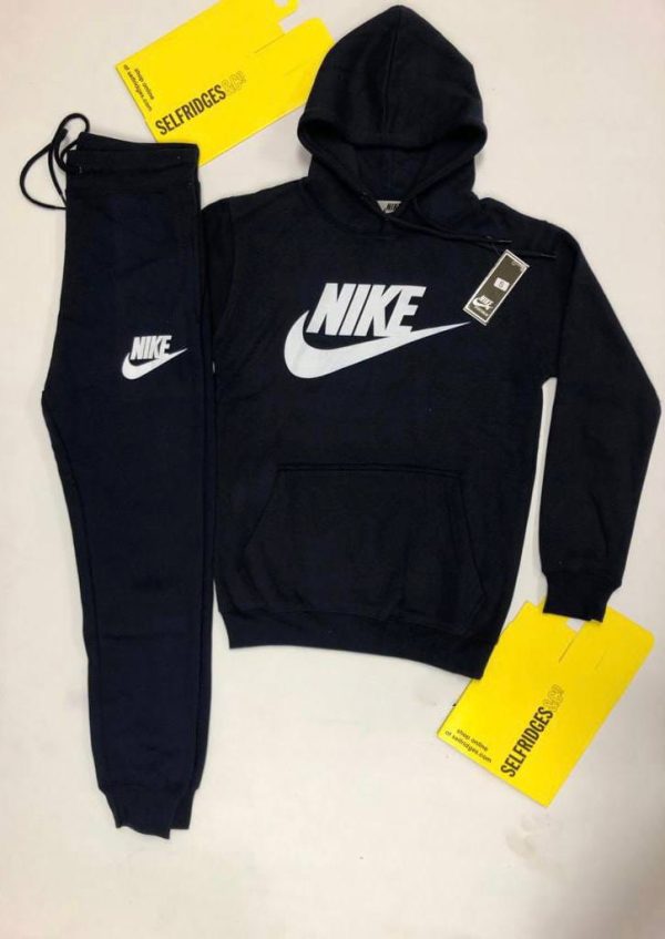Nike Logo Printed Comfortable Tracksuit with Pullover Hoodie in 2 Colors