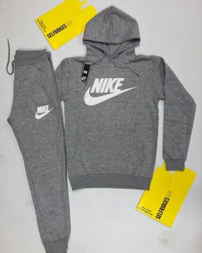 Nike Logo Printed Comfortable Tracksuit with Pullover Hoodie in 2 Colors