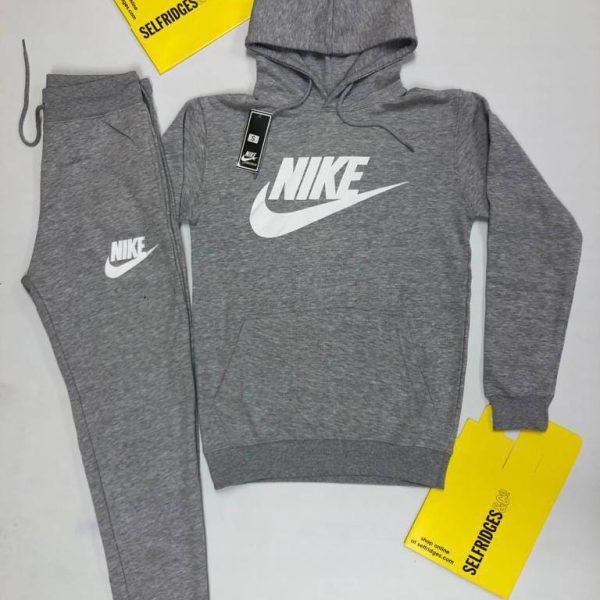 Nike Logo Printed Comfortable Tracksuit with Pullover Hoodie in 2 Colors