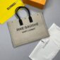 YSL Saint Laurent Rive Gauche canvas Tote Bag Shopping & Handbag in Black Grey Colours