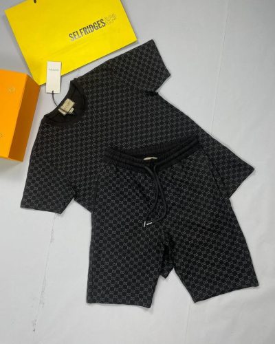 Gucci Cloths Luxury Black T-shirts and Shorts