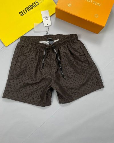Burberry Graphics Printed Shorts in green Color