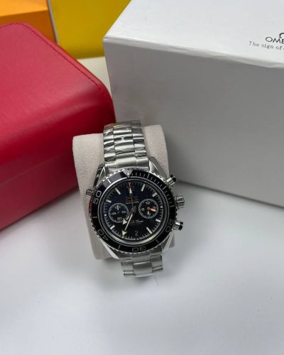 Omega Seamster Black Dial with Date Silver Watch