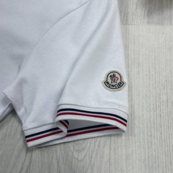 Moncler White Polo Shirts with Short