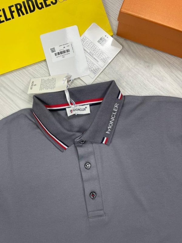 Moncler Grey Polo Shirt with Short