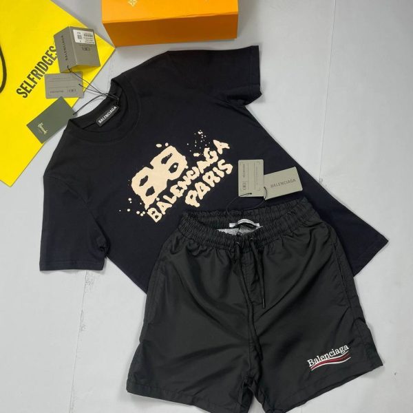 Balenciaga Black T-shirts and Short