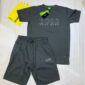 Hugo Boss T-shirt and Short Set in Grey Colour