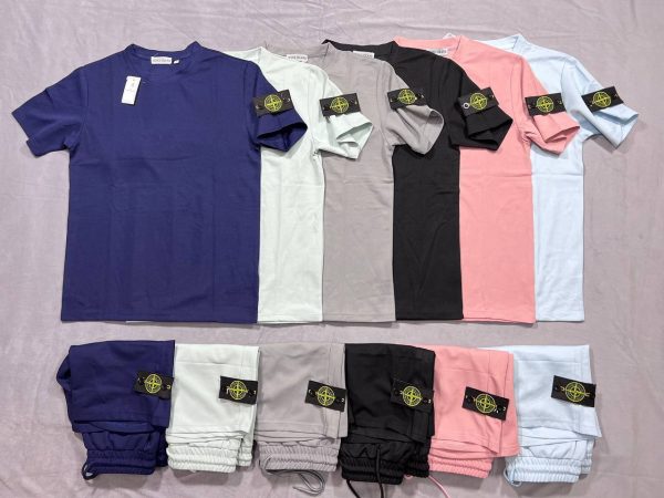 Stone Island T-shirt and Short Set in Variety of Colors