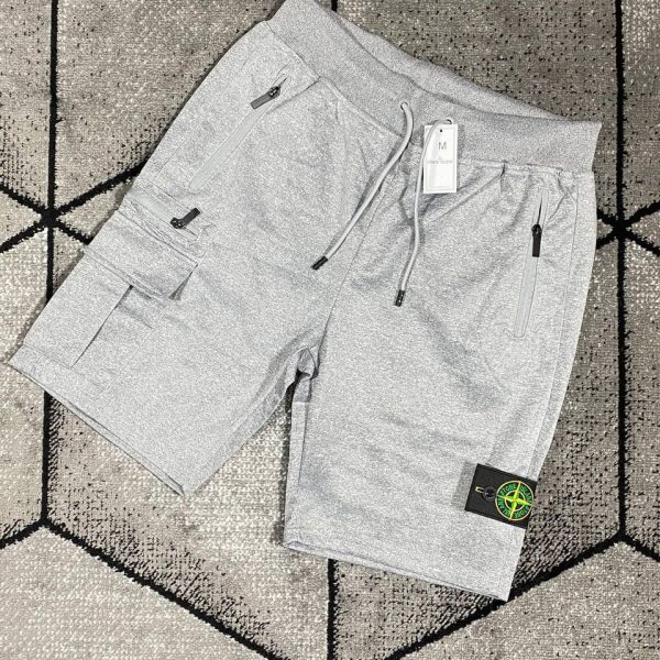 Moncler Zippers Shorts in grey Color