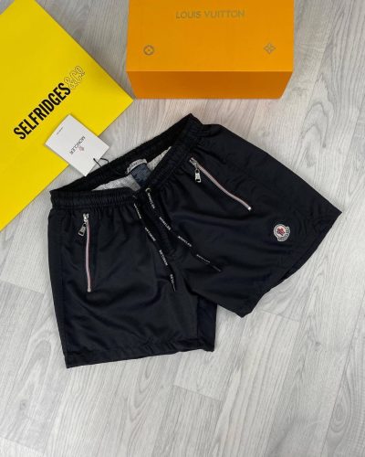 Moncler Zipper Black Shorts