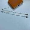 Louis Vuitton Padlock Necklace in Silver and Gold 100% Stainless Steel Comes in Box