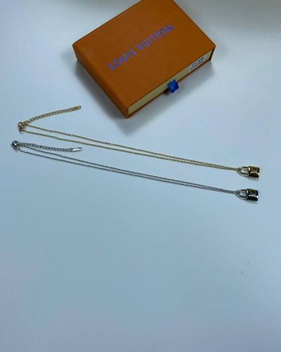 Louis Vuitton Padlock Necklace in Silver and Gold 100% Stainless Steel Comes in Box Louis Vuitton Padlock Necklace in Silver and Gold 100% Stainless Steel Comes in Box