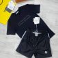 Moncler Logo Printed Black T-shirt and Black Short