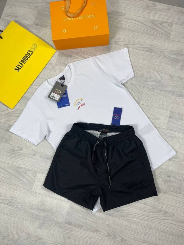 Paul and Shark T-shirts and Shorts Set in White Paul and Shark T-shirts and Shorts Set in White