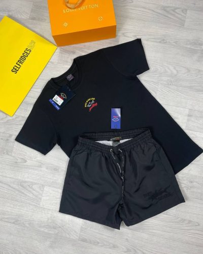 Paul and Shark T-shirts and Shorts Set in Black T-Shirt
